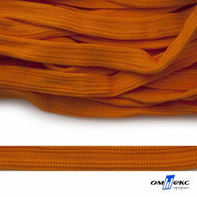 Шнур плетеный (плоский) d-12 мм, (уп.90+/-1м), 100% полиэстер, цв.267 - оранжевый - купить в Астрахани. Цена: 8.62 руб.