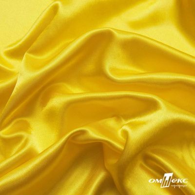 Поли креп-сатин 12-0643, 125 (+/-5) гр/м2, шир.150см, цвет жёлтый - купить в Астрахани. Цена 155.57 руб.