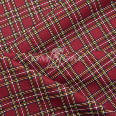 Ткань костюмная клетка 24379 2012, 230 гр/м2, шир.150см, цвет бордовый/бел/жел - купить в Астрахани. Цена 539.74 руб.