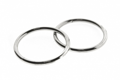 Кольцо металлическое №40 мм, цв.-никель - купить в Астрахани. Цена: 4.45 руб.