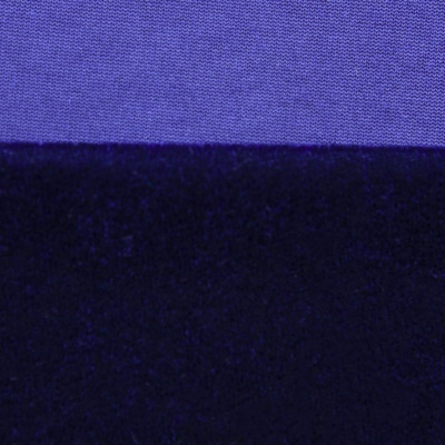 Бархат стрейч №14, 240 гр/м2, шир.160 см, (2,6 м/кг), цвет т.синий - купить в Астрахани. Цена 740.88 руб.