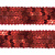 Тесьма с пайетками 3, шир. 20 мм/уп. 25+/-1 м, цвет красный - купить в Астрахани. Цена: 778.19 руб.