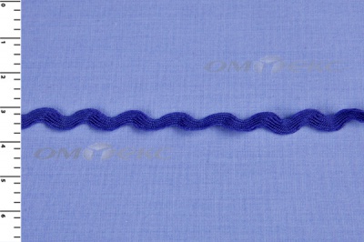 Тесьма плетеная "Вьюнчик"/синий - купить в Астрахани. Цена: 40.72 руб.