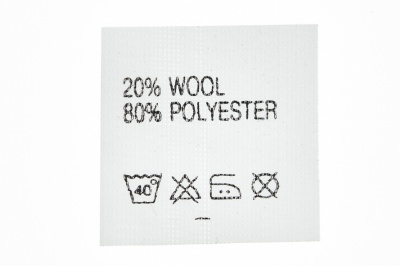 Состав и уход 20% wool 80% poliester - купить в Астрахани. Цена: 64.21 руб.
