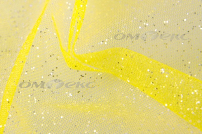 Сетка Глиттер, 40 гр/м2, шир.160см, цвет жёлтый - купить в Астрахани. Цена 163.01 руб.