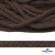 Шнур плетеный d-6 мм, 70% хлопок 30% полиэстер, уп.90+/-1 м, цв.1073-т.коричневый - купить в Астрахани. Цена: 594 руб.