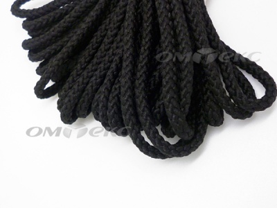 Шнур В-035 4 мм круп.плетение 100 м черный - купить в Астрахани. Цена: 156.40 руб.