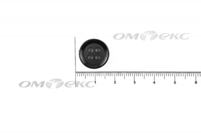 51400/15 мм (4 пр) черные пуговицы - купить в Астрахани. Цена: 0.67 руб.