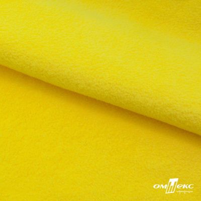 Флис DTY 14-0760, 240 г/м2, шир. 150 см, цвет яркий желтый - купить в Астрахани. Цена 640.46 руб.