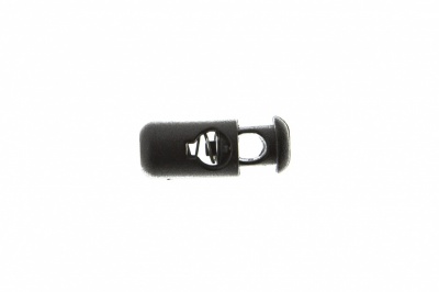8108 Фиксатор пластиковый "Бочонок", 20х8 мм, цвет чёрный - купить в Астрахани. Цена: 1.31 руб.