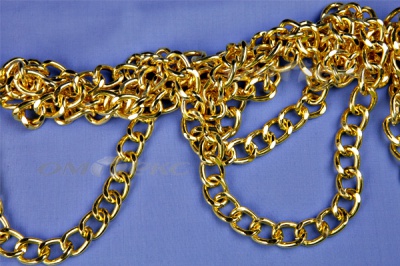 Цепь металл декоративная №11 (17*13) золото (10+/-1 м)  - купить в Астрахани. Цена: 1 341.87 руб.
