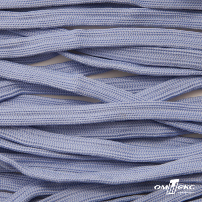 Шнур плетеный (плоский) d-12 мм, (уп.90+/-1м), 100% полиэстер, цв.259 - голубой - купить в Астрахани. Цена: 8.71 руб.