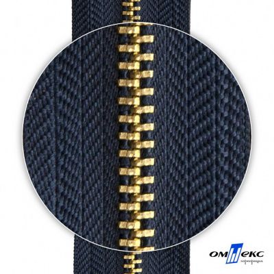 Молнии джинсовые металл т-4, 18 см латунь (YG), цв.- джинсовый синий (560) - купить в Астрахани. Цена: 21.57 руб.