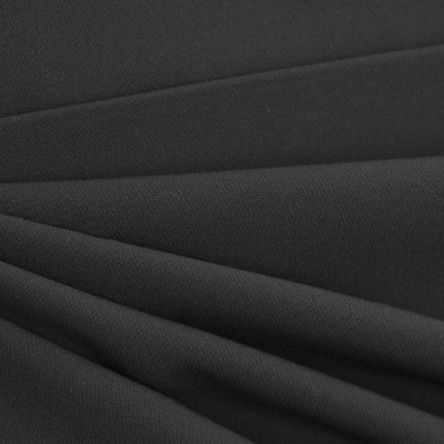 Костюмная ткань "Элис", 220 гр/м2, шир.150 см, цвет чёрный - купить в Астрахани. Цена 308 руб.