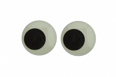 Глазки для игрушек, круглые, с бегающими зрачками, 40 мм/упак.20+/-2 шт, цв. -черно-белые - купить в Астрахани. Цена: 158.73 руб.