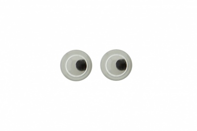 Глазки для игрушек, круглые, с бегающими зрачками, 3 мм/упак.100+/-5 шт, цв. -черно-белые - купить в Астрахани. Цена: 25.40 руб.