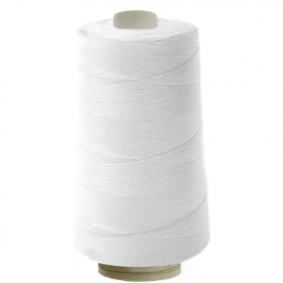Швейные нитки (армированные) 28S/2, нам. 2 500 м, цвет белый - купить в Астрахани. Цена: 148.95 руб.