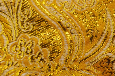 Ткань костюмная жаккард №12, 140 гр/м2, шир.150см, цвет жёлтый - купить в Астрахани. Цена 383.29 руб.