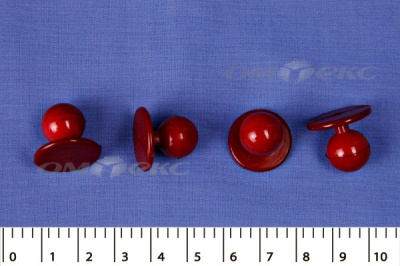 Пуговица поварская "Пукля", 10 мм, цвет красный - купить в Астрахани. Цена: 2.28 руб.