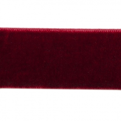 Лента бархатная нейлон, шир.25 мм, (упак. 45,7м), цв.240-бордо - купить в Астрахани. Цена: 809.01 руб.