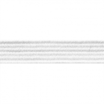 Резиновые нити с текстильным покрытием, шир. 6 мм (182 м/уп), цв.-белый - купить в Астрахани. Цена: 705.59 руб.
