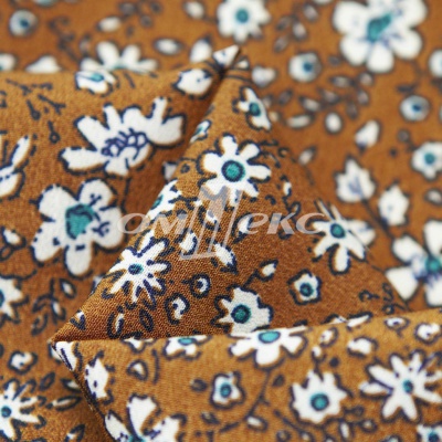 Плательная ткань "Фламенко" 11.1, 80 гр/м2, шир.150 см, принт растительный - купить в Астрахани. Цена 239.03 руб.