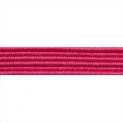 Резиновые нити с текстильным покрытием, шир. 6 мм ( упак.30 м/уп), цв.- 84-фуксия - купить в Астрахани. Цена: 155.22 руб.