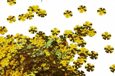 Пайетки "ОмТекс" россыпью,DOUBLE SIDED GOLD,цветок 14 мм/упак.50 гр, цв. 0460-золото - купить в Астрахани. Цена: 80.12 руб.