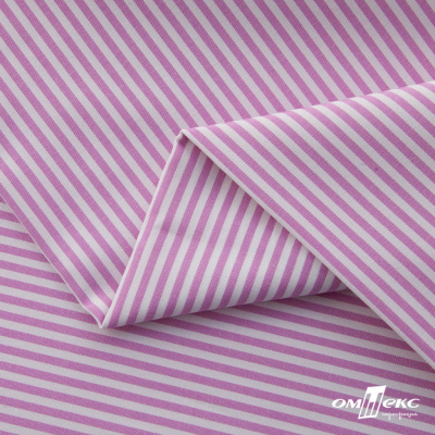 Ткань сорочечная Полоска Кенди, 115 г/м2, 58% пэ,42% хл, шир.150 см, цв.1-розовый, (арт.110) - купить в Астрахани. Цена 306.69 руб.
