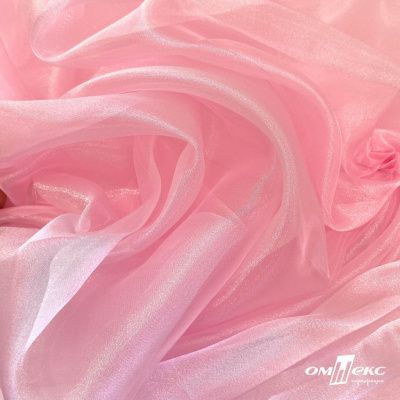 Ткань органза, 100% полиэстр, 28г/м2, шир. 150 см, цв. #47 розовая пудра - купить в Астрахани. Цена 86.24 руб.