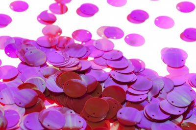 Пайетки "ОмТекс" россыпью,CREAM,круг 20 мм/упак.50+/-2 гр, цв. 15-розовый - купить в Астрахани. Цена: 80.12 руб.