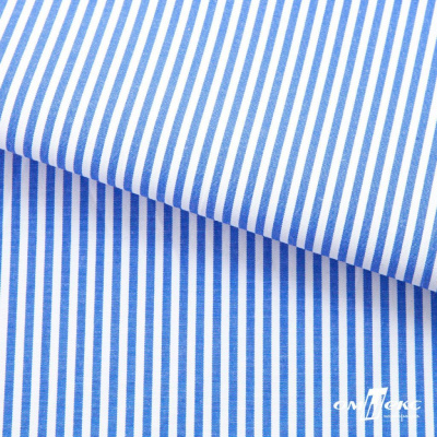 Ткань сорочечная Полоска Кенди, 115 г/м2, 58% пэ,42% хл, шир.150 см, цв.3-синий, (арт.110) - купить в Астрахани. Цена 306.69 руб.