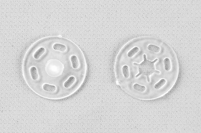 Кнопки пришивные пластиковые 15 мм, блистер 24шт, цв.-прозрачные - купить в Астрахани. Цена: 68.79 руб.
