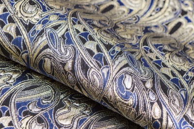 Ткань костюмная жаккард, 135 гр/м2, шир.150см, цвет синий№18 - купить в Астрахани. Цена 441.95 руб.