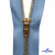 Молнии джинсовые металл т-5, 18 см латунь (YG), цв.-деним (231) - купить в Астрахани. Цена: 22.80 руб.