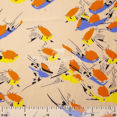 Плательная ткань "Софи" 14.1, 75 гр/м2, шир.150 см, принт птицы - купить в Астрахани. Цена 241.49 руб.
