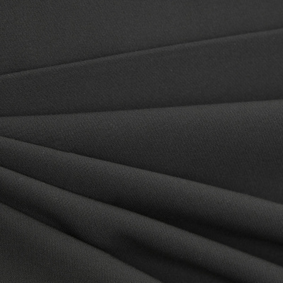 Костюмная ткань "Элис", 200 гр/м2, шир.150см, цвет чёрный - купить в Астрахани. Цена 306.20 руб.