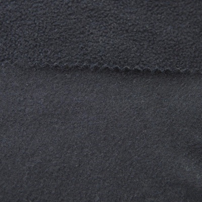 Флис DTY, 130 г/м2, шир. 150 см, цвет чёрный - купить в Астрахани. Цена 694.22 руб.