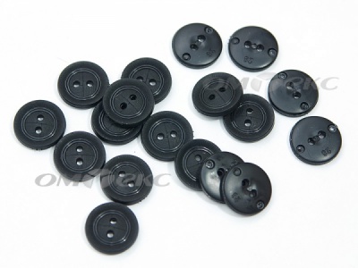 51820/18 мм (2 пр) черные пуговицы - купить в Астрахани. Цена: 0.82 руб.