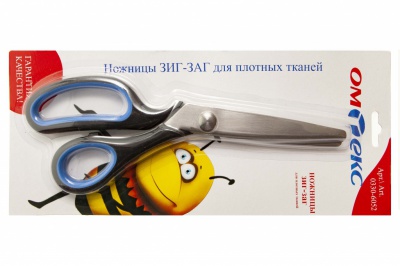Ножницы арт.0330-6052 "ЗИГ-ЗАГ" 5 мм, для плотных тканей , 9"/ 229 мм - купить в Астрахани. Цена: 733.08 руб.