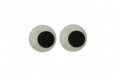 Глазки для игрушек, круглые, с бегающими зрачками, 15 мм/упак.50+/-2 шт, цв. -черно-белые - купить в Астрахани. Цена: 46.92 руб.