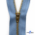 Молнии джинсовые металл т-4, 18 см латунь (YG), цв.-деним (231) - купить в Астрахани. Цена: 21.57 руб.