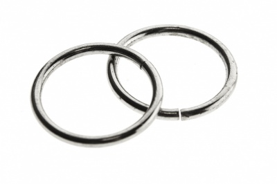 Кольцо металлическое d-15 мм, цв.-никель - купить в Астрахани. Цена: 2.48 руб.
