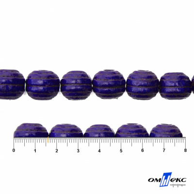 0309-Бусины деревянные "ОмТекс", 16 мм, упак.50+/-3шт, цв.018-фиолет - купить в Астрахани. Цена: 62.22 руб.