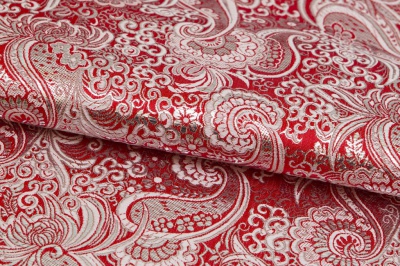 Ткань костюмная жаккард, 135 гр/м2, шир.150см, цвет красный№3 - купить в Астрахани. Цена 441.94 руб.