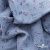 Ткань Муслин принт, 100% хлопок, 125 гр/м2, шир. 140 см, #2308 цв. 69 серо-голубой с цветком - купить в Астрахани. Цена 413.11 руб.