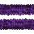 Тесьма с пайетками 12, шир. 30 мм/уп. 25+/-1 м, цвет фиолет - купить в Астрахани. Цена: 1 098.48 руб.