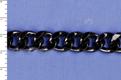 Цепь металл декоративная №9 (13,5*16,5) черная (10+/-1 м)  - купить в Астрахани. Цена: 808.92 руб.