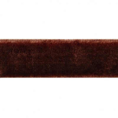 Лента бархатная нейлон, шир.12 мм, (упак. 45,7м), цв.120-шоколад - купить в Астрахани. Цена: 396 руб.
