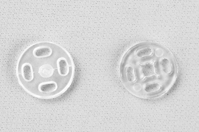 Кнопки пришивные пластиковые 11,5 мм, блистер 24шт, цв.-прозрачные - купить в Астрахани. Цена: 59.44 руб.